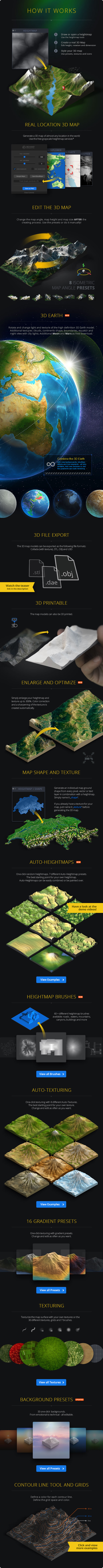 3D Map Generator - Atlas - From Heightmap to real 3D map - 1